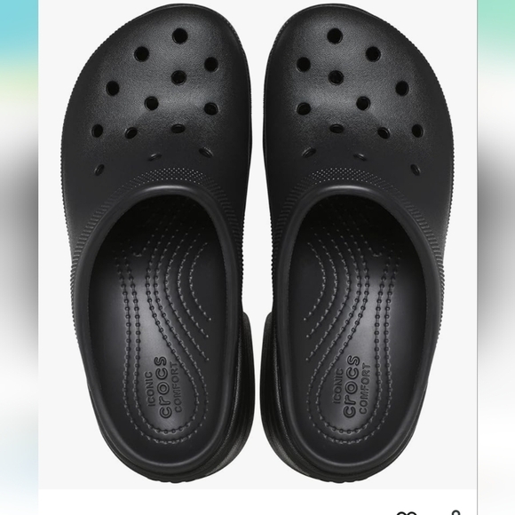 CROCS Unisex Mens 10 Women's 12 Black Siren Elevated Clogs - Size 12 NWT - Picture 6 of 7